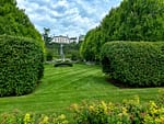Seasonal flower planting during Villa Terrace landscape upkeep