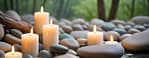 Candles and rocks